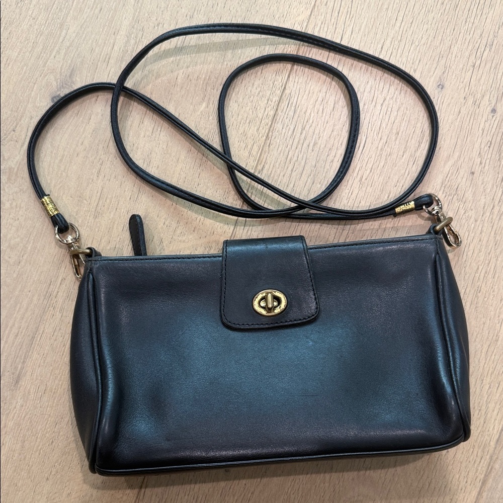 Vintage Coach Legacy Demi Black Leather   Shoulder Bag - Picture 11 of 12